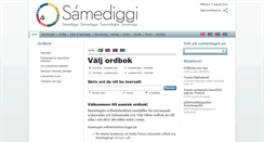 Desktop Screenshot of ordbok.sametinget.se